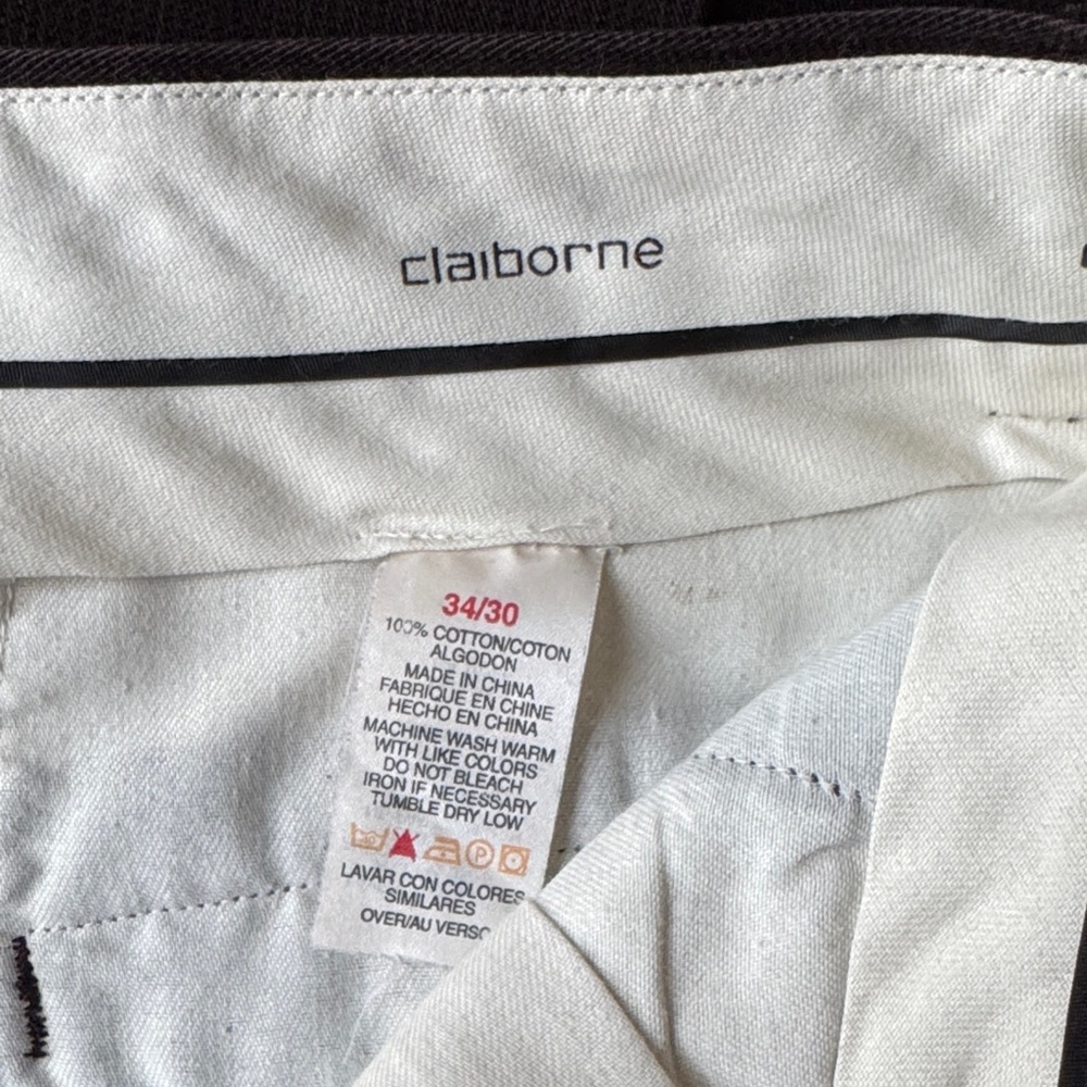 Bundle of 3 Pairs of Claiborne Pleated Cuffed Men's Classic Fit Pants - Picture 6 of 16